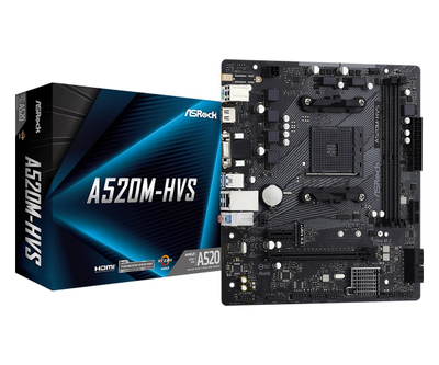 Материнская плата ASRock a520m-hvs (s-AM4, a520)