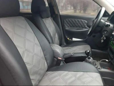 Авточехлы для Peugeot 106 (1991-2003) Pok-ter еко кожа Elit серые (на передние сиденья)