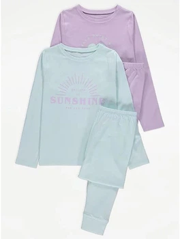 Піжама (кофта+штани) бірюзова і бузкова Sunshine 2шт George 116-122см (400091725)