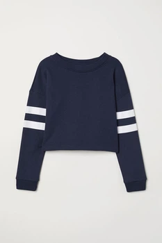 Короткий свитшот H&M 0616225 158-164 см. Темно синий