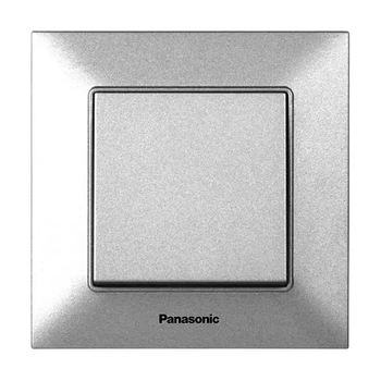 Выключатель одинарный Arkedia Slim Panasonic серебристый