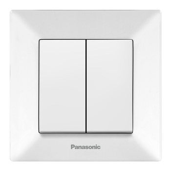 Выключатель двойной Panasonic Arkedia Slim Белый