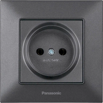 Розетка одинарная без з/з Panasonic Arkedia Slim дымчатая