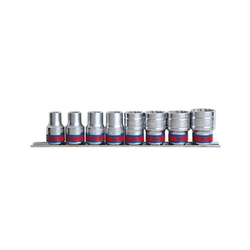 Набор головок 1/2" 8 ед. 6-ти гранные,короткие, дюймовые на планке