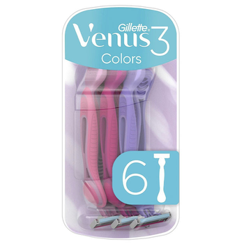 Станки для гоління Gillette Venus 3 Colors одноразові 6 шт