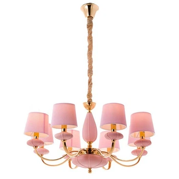 Люстра подвесная розовая SLAVIA BL002/8pink