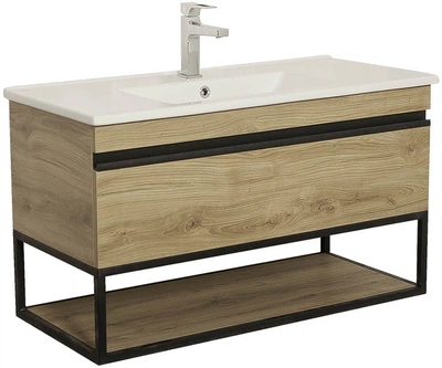Тумба подвесная AQUA RODOS Loft-Iron севилья с умывальником CeraStyle Arte 100 см