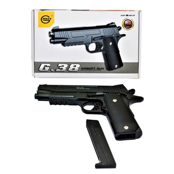 Іграшковий пістолет "Colt" Galaxy G38 Страйкбольний пістолет на кульках 23x14.5x3.5 см