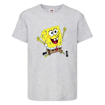 Футболка детская Спанч Боб 12 (Sponge Bob) серая 116 см
