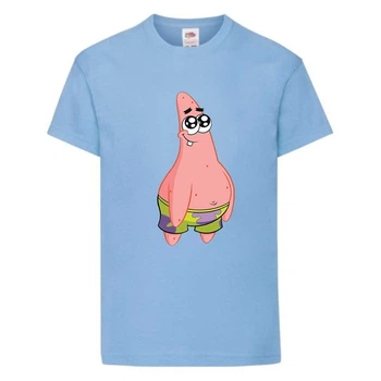 Футболка дитяча Спанч Боб 20 (Sponge Bob) світло-блакитна 116 см