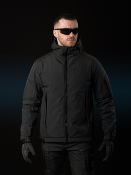 Тактична куртка утеплена BEZET Softshell Робокоп 5747 M Чорна (2000093211442)