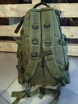Тактичний похідний рюкзак Military військовий водовідштовхуючий рюкзак 30 л 49x34x16 см Хакі