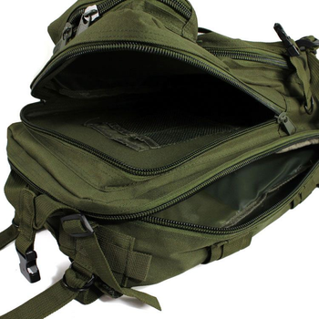 Тактичний похідний рюкзак Military військовий рюкзак 25 л 45х24х22 см Хакі