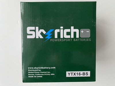 Аккумулятор Skyrich YTX16-BS 12V, 14Ah, 200 А, (+/-), 150x87x161 мм, (JS250ATV-5) вес 3,6кг