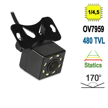 Автомобільна камера заднього виду Terra HD-608, 480 ТВЛ, LED підсвічування, сенсор PC7959