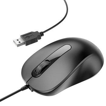 Мышка проводная компьютерная BOROFONE BG4 USB Черный