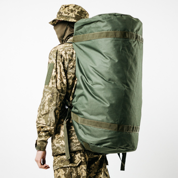 Баул армійський хакі, сумка баул армійський 100 л тактичний баул, тактичний баул-рюкзак