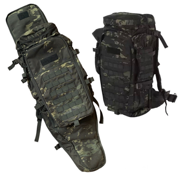 Снайперський рюкзак для зброї 8Fields 40 л чорний мультикам