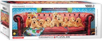 Пазл EuroGraphics Відпочиваючі лабрадори 1000 елементів панорамний (6010-5630)