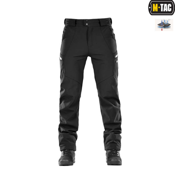 Штаны военные тактические Soft Shell M-Tac Winter Black, зимние штаны для военных для полиции XL (OPT-24011)