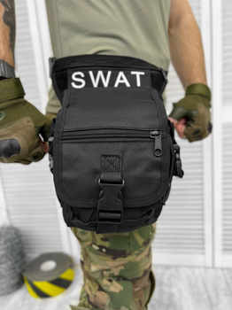 Тактична Сумка поясна на ногу swat black П2-3!