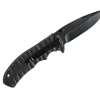 M-Tac ніж складаний Type 4 Black, армійський ніж чорний, тактичний ніж, складаний ніж, військовий ніж