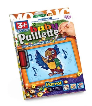 Картина-мозаика из пайеток Baby Paillette Попугай Dankotoys (PG-01-05) (42446)