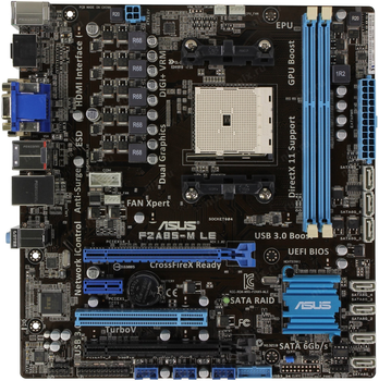 Материнская плата Socket FM2 ASUS F2A85-M LE c HDMI Видео ( sFM2, DDR3, SATA 3, USB 3.0, AMD A85, PCI-Ex16 ) Б/У