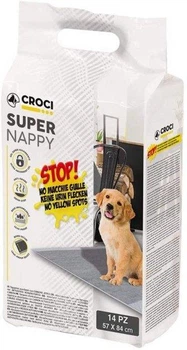 Пеленки Croci Super Nappy с активированным углем для щенков и собак 84*57 14шт