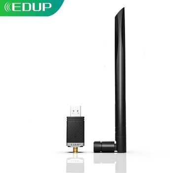 Двухдиапазонный WiFi AC адаптер EDUP EP-AC1686 на чипе 8812BU с антенной 5dbi USB3.0 Gigabit 1300Mbps 2.4/5.8Ghz