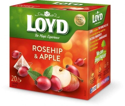 Чай LOYD ROSEHIP & APPLE шипшина та яблуко, 40г (20 пірамідок)