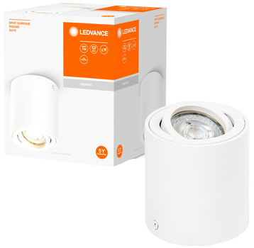 Світильник стельовий LEDVANCE Spot Surface Round GU10 White (44058075758667)