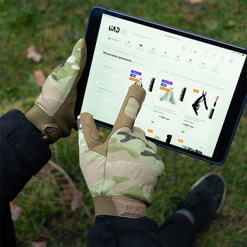 Перчатки тактические полнопалые сенсорные ARES UAD Мультикамуфляж XL
