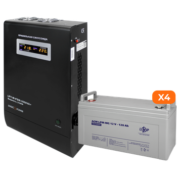 Комплект резервного питания LP (LogicPower) ИБП + мультигелевая батарея (UPS W3000 + АКБ MG 6600W)