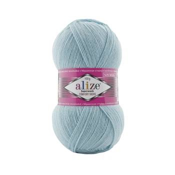 Турецька пряжа для в'язання, нитки ALIZE SUPERWASH 100 Алізе супервош 522 м'ята