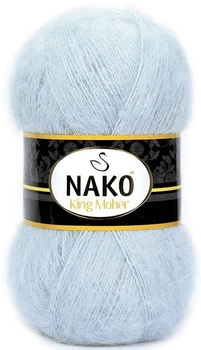 Турецкая пряжа для вязания NAKO King Moher (кинг мохер ) 6620 голубой