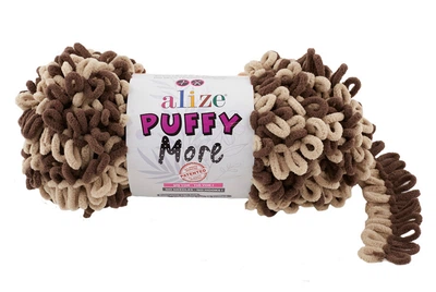Пряжа для вязания Alize PUFFY MORE 6287 ализе пуффи море плюшевая