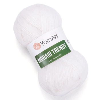 Пряжа для в'язання YarnArt Mohair Trendy 101 мохер ярнарт