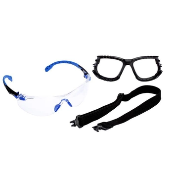 Защитные очки тактические трансформеры 3M Solus Blue/Black Kit Clear 3 в 1 (176040)