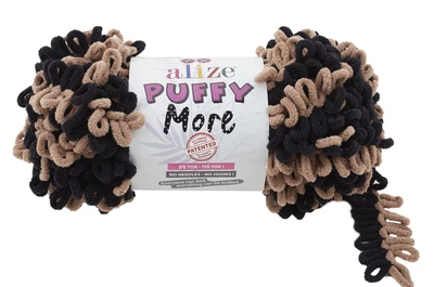 Пряжа для вязания Alize PUFFY MORE 6289 ализе пуффи море плюшевая