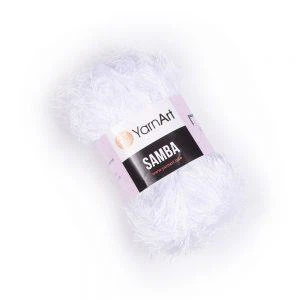 Турецька пряжа для в'язання YarnArt Samba (самба) -травичка -501 білий