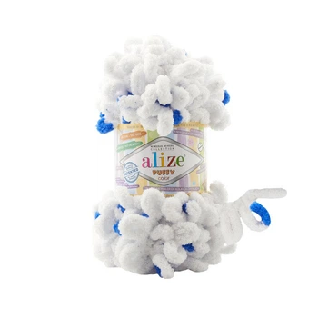 Турецкая пряжа для вязания Alize Puffy Color (пуффи колор) пряжа вяжется руками 6471