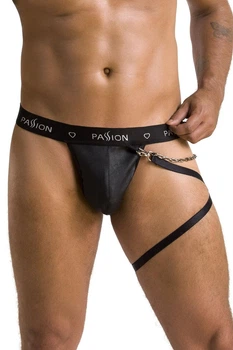 Мужское эротическое бельё трусики 058 THONG BILL Чёрный XXL/XXXL - Passion ( SO7638 ) Feromon