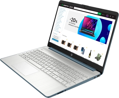 Ноутбук HP Laptop 15s-fq5000ua (7X8E4EA) Spruce Blue / Intel Core i3-1215U / RAM 16 ГБ / SSD 512 ГБ