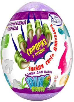 Бомба для ванн ​Аква Шайн DinoBath Лавандовий період 145 г (4820240940487)