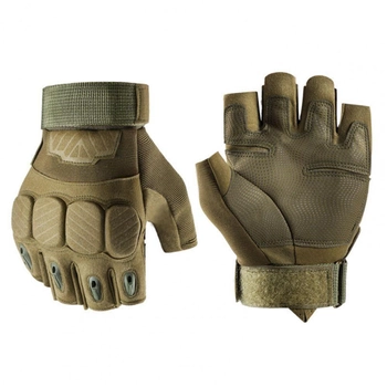 Тактические безпалые перчатки, короткопалые перчатки XL Хаки