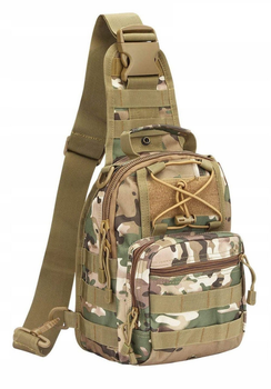 Тактична сумка через плече, штурмова військова сумка ForTactic Камуфляж