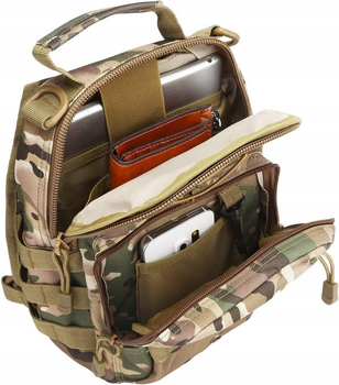 Тактична сумка через плече, штурмова військова сумка ForTactic Камуфляж