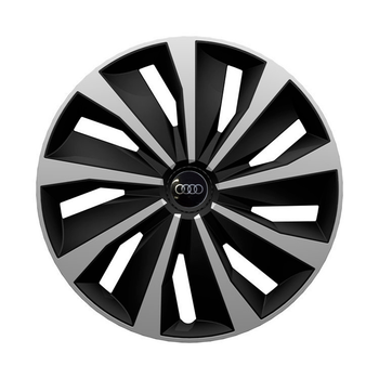 Автомобильные колпаки 4 Racing Grip Silver-Black R13 4 шт. (с логотипом Audi)