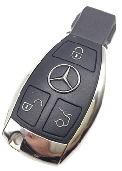 Корпус смарт ключа Mercedes премиум качества с боковыми металлическими вставками на три кнопки (235-7542)